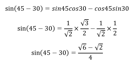 Sin (45-30)